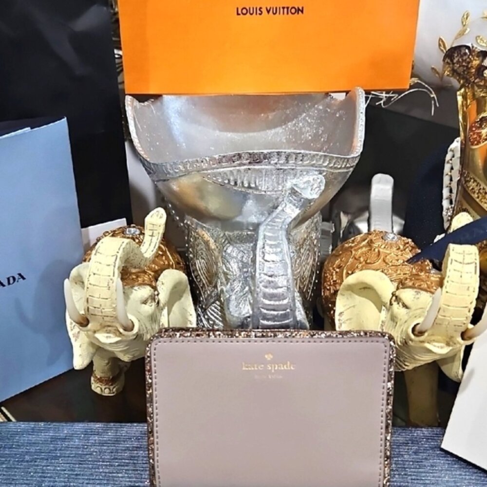 Kate Spade Tellie Bifold Wallet w/Glitter Trim EUC